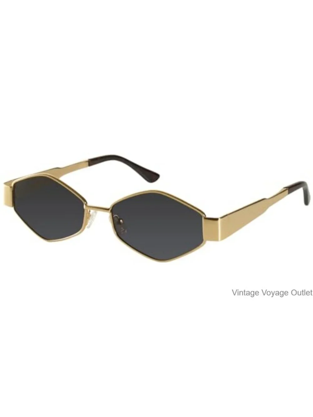 Retro Hexagonal Metal Sunglasses UV400 Protection Women